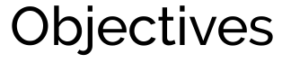 oBJECTIVES2019